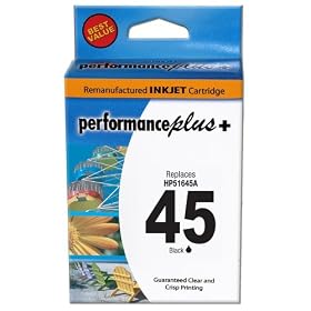 IJR Performance Plus Remanufactured HP45 Black Inkjet Cartridge (HP51645 #45)