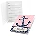 Ahoy - Nautical Girl - Fill in Baby Shower or Birthday Party Invitations - Set of 24