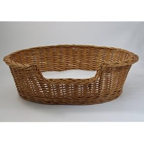 Luxury Wicker Dog Basket - Large (85cm) - With Fitted Pnh Veterinary Bedding �