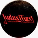Judas Priest - Logo (Red On Black) - 1" Shiny & Reflective Button / Pin - AUTHENTIC EARLY 1990S