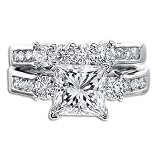 2.12 CT F VS2 PRINCESS DIAMOND RING SE RING 18K