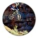 Mountain Bike Racing Sport Round Mouse Pad