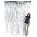 Metallic Silver Foil Fringe Curtains (1 pc)