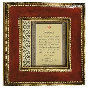 Cavallini Florentine Classico Painted Wood Red Picture Frame