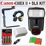 Canon Speedlite 430EX II Flash + Deluxe Flash Bracket Accessory Kit