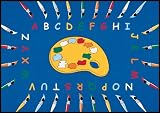Learning Carpets ABC Paintbrushes Rug - Rectangular Small