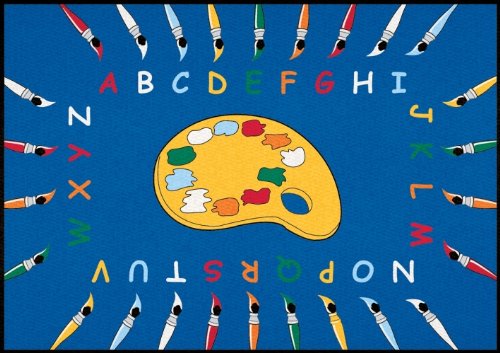 Learning Carpets ABC Paintbrushes Rug - Rectangular Large