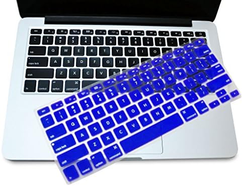 Keyboard Cover ( 2 packs) Silicone Skin for MacBook Air 13" and MacBook Pro 13" 15" 17" with or w/out Retina Cover iMac - iBart Blue (Set of Two Covers)