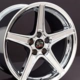 Wheel1x - Saleen Style Replica Wheels Fits Mustang (R) - Chrome 18x9/18x10 Set of 4