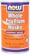 NOW Foods Psyllium Husk Whole,  12 Ounce Canister (Pack of 4)