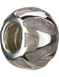 Authentic Chamilia Silver Enamel Peaks of Silver Charm - Retired