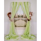 Curtain Critters Plush Jungle Safari Lion and Giraffe Curtain Tieback, Car Seat, Stroller, Crib Toys Collector Set