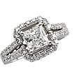 14K White Gold Diamond Engagement Ring Semimount - 0.75 Ct. - CENTER STONE NOT INCLUDED