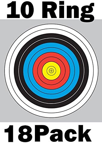 Archery Targets 40cm/80cm Target Sheet For Archery (18 Pack (40cm / 10 ring), 40 cm Target Paper (10 Ring))