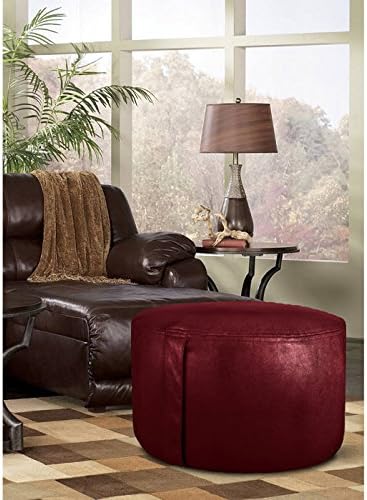 Faux Leather Indoor Pouf