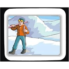 Mauspad mit der Grafik: Athleten, Walking, Europa, Skifahren, Trekking, Finnland, Berg, Schnee, Klettern, Skifahrer, Sport, jock