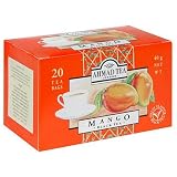 Ahmad Tea Mango Black Tea, Tea Bags, 20-count Boxes (Pack of 6)