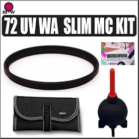 B & W 72MM UV Haze Multi Coated Slim Mount Thin Ring Wide Angle Lens Filter KIT For Nikon 18-200mm f/3.5-5.6 G ED-IF AF-S VR DX Zoom-Nikkor Lens