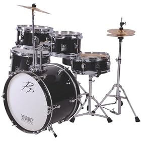P.P. 5 Piece Junior Drum Kit, Black