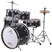P.P. 5 Piece Junior Drum Kit, Black