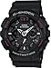 Casio Mens XL G-Shock - Ana-Digi - All-Black Design - Red Accents - World Time