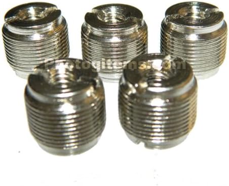 Photogitems Adapter 3/8" 16 Female to Standard Microphone 5/8" 27 Male 5 Pack