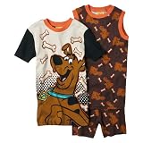 Boys’ Sleepwear Scooby Doo Brown 3 pc Cotton Pajama Set