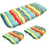 3-Piece Wicker Furniture Cushion Set - Seaside Caribbean by KIP