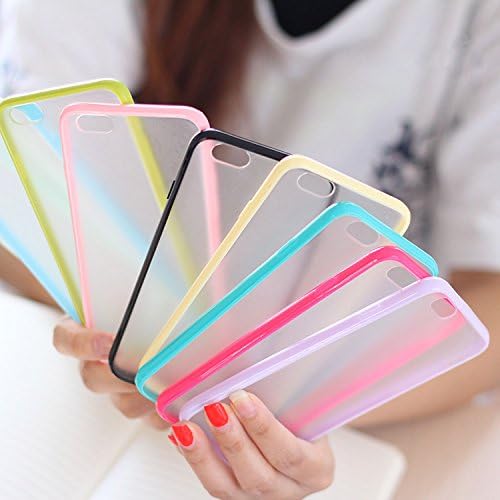 Senrn® Hard Matte Clear Back Case with Soft Silicone TPU Bumper Cover for Apple iPhone 5 5S SE - Mint Green