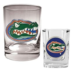 Florida Gators NCAA Rocks Glass And Shot Glass Set by Great American Products