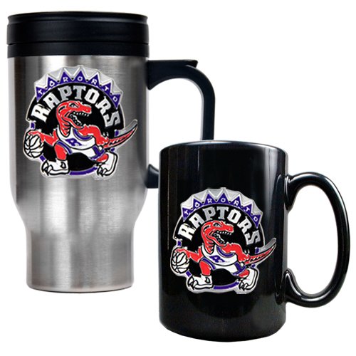 NBA Toronto Raptors Rocks Glass & Square Shot Glass Set - Primary Logo