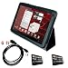 Premium Black Leather Cover + 2 Packs Of Clear Screen Protec