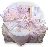 Supreme Deluxe Baby Gift Basket Pink 0-3m