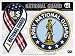 National Guard Mini Ribbon/Circle Combo Magnet