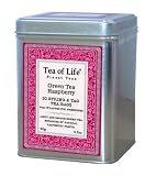 Tea Of Life Green Tea Series,Raspberry, 50-Count, 3.1-Ounce Tin (Pack of 12)
