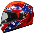 AFX Rebel Adult FX-90 Sports Bike Racing Motorcycle Helmet w/ Free B&F Heart Sticker Bundle - Orange