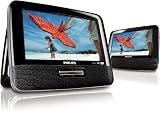 Philips PET7402D 05 Dual 7-inch Screen Portable DVD Player - Black