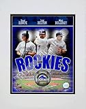 Colorado Rockies 2007 Big 3 Double Matted 8 x 10 Photograph (Unframed)