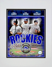 Buy Colorado Rockies 2007 Big 3 Double Matted 8 x 10 Photograph (Unframed) by Photo File