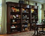 Hooker Furniture 071-10-538 / 071-10-537 Villa Grande 92 H Bunching Bookcase Unit in Cherry