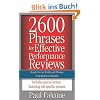 2600 Phrases for Effective Performance Reviews: Ready-To-Use Words and Phrases That Really Get Results