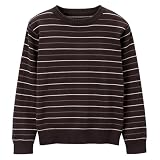 Boys' Cherokee  Cotton Striped Sweater - French Roast