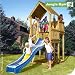 Spielturm Jungle Gym PALACE - Kletterturm mit Rutsche grün