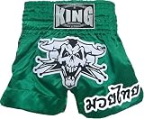 KING Green Satin Muay Thai Boxing Shorts - Small