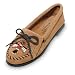 Ladies' Minnetonka Moccasins Suede Thunderbird Moc with Boat Sole, PINK, 8.5