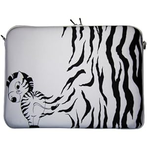 DIGITTRADE LS111-15 Zebra Designer Notebook Sleeve 15.4