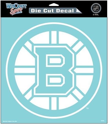 Die Cut Decal 8"x8" Boston Bruins 8x8 Die Cut Decal White National Hockey League Hokey Nhl Sport Team University College Fan Accessories