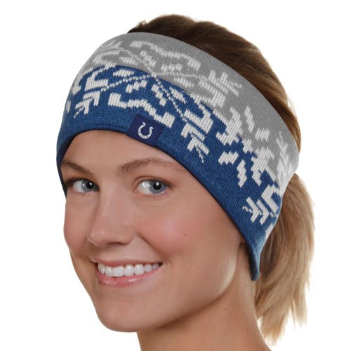 Reebok Indianapolis Colts Ladies Gray-Blue Two-Tone Snowflake Headband
