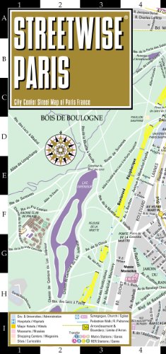 Streetwise Paris Map - Laminated City Center Street Map of Paris, France