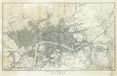 French Paper Dining Placemats - Set of 12 (Vintage London Map)